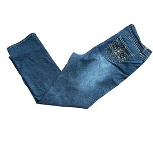 Y2K Roz & Ali Classic Blue Straight Jeans Women’s Size 16